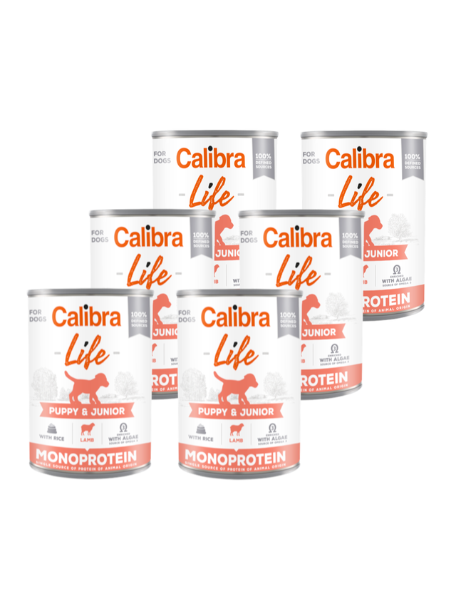 CALIBRA Dog Life Puppy & Junior Lamb with rice 6x400g