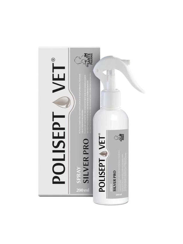 POLISEPT VET® SPRAY SILVER PRO – spray na rany dla psa i kota 200 ml