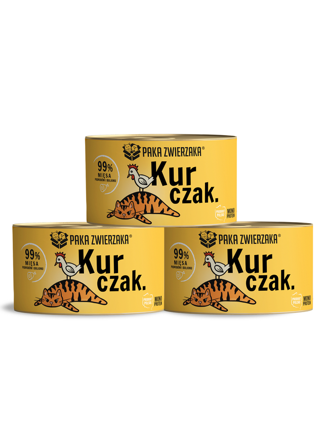 Paka Zwierzaka- karma mokra kurczak 3x200g