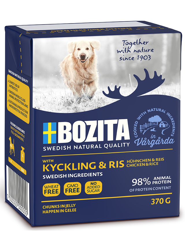 BOZITA Dog: Kurczak i ryż w galarecie 370g