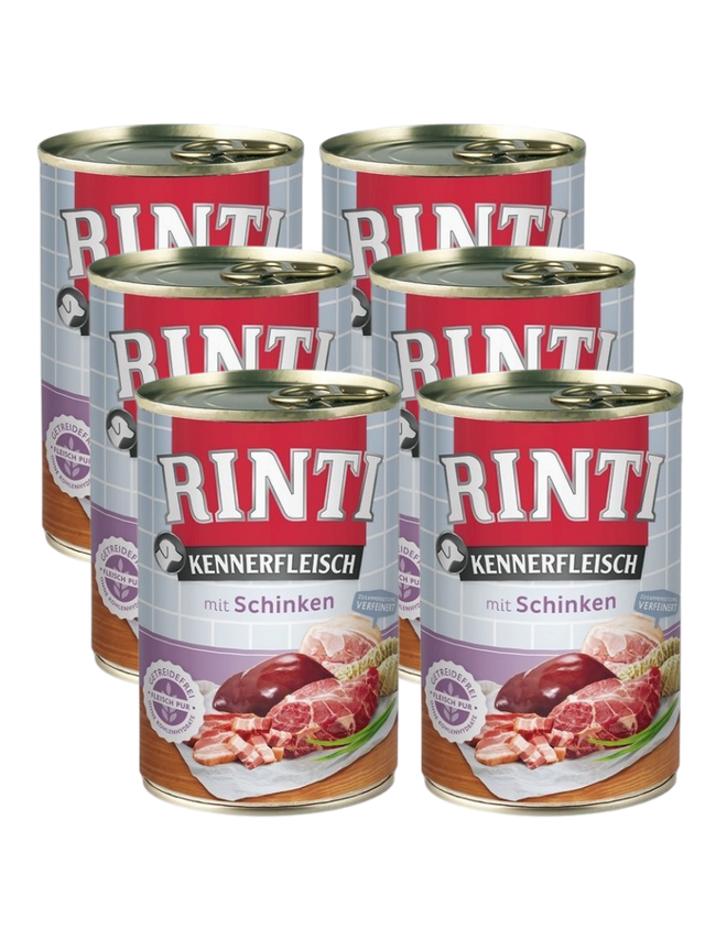 Rinti Kennerfleisch Schinken karma mokra dla psa - szynka 6x400g