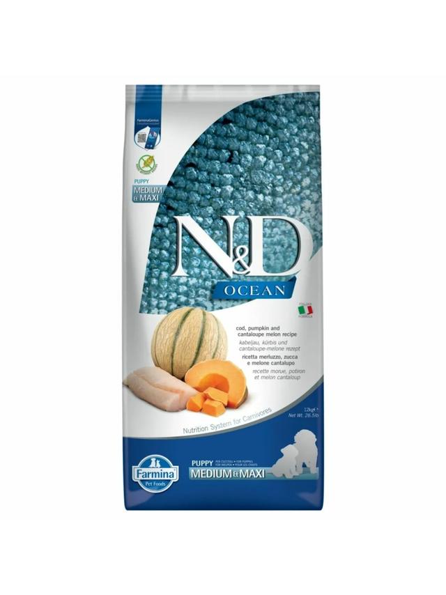 FARMINA N&D Ocean Puppy Medium Maxi Cod&Pumpkin&Cantaloupe 12kg