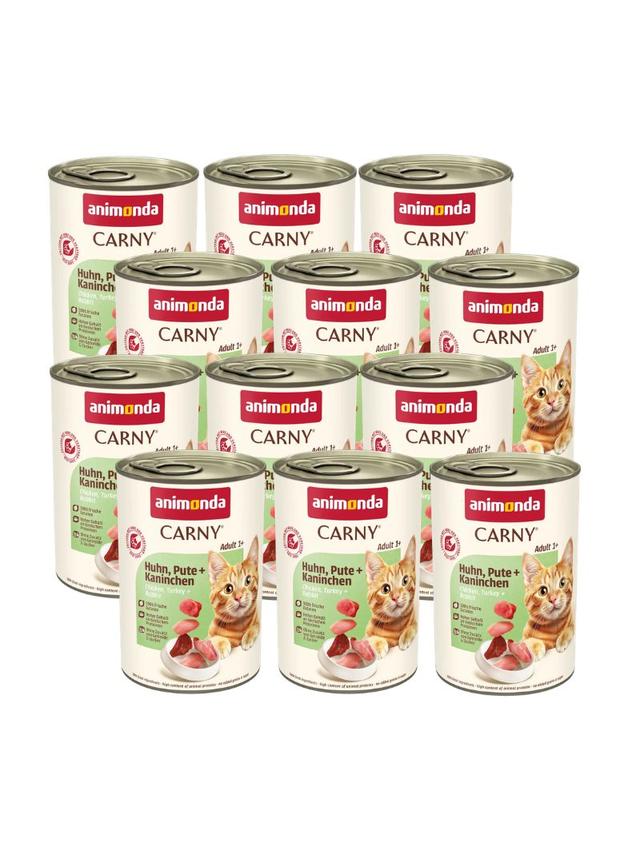 ANIMONDA Cat Carny Adult smak: wołowina, indyk i królik 12 x 400g