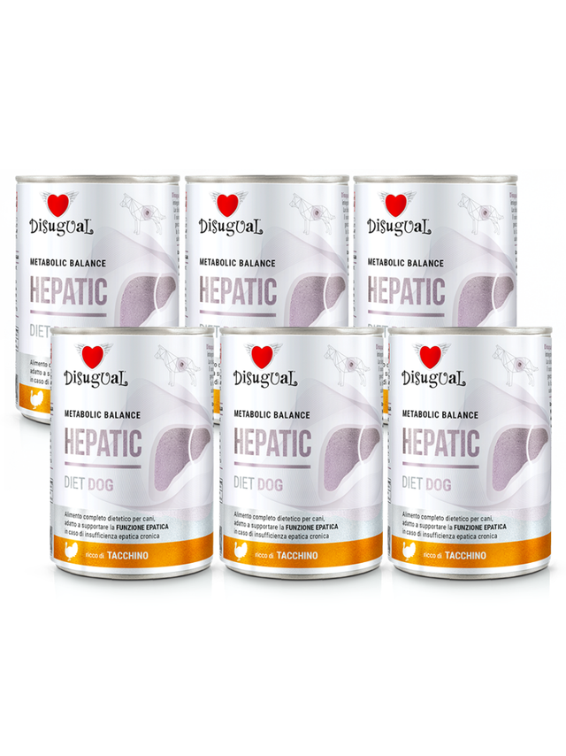 Disugual Karma mokra dla psa Weterynaryjna HEPATIC Indyk (dorosły) 6x400g
