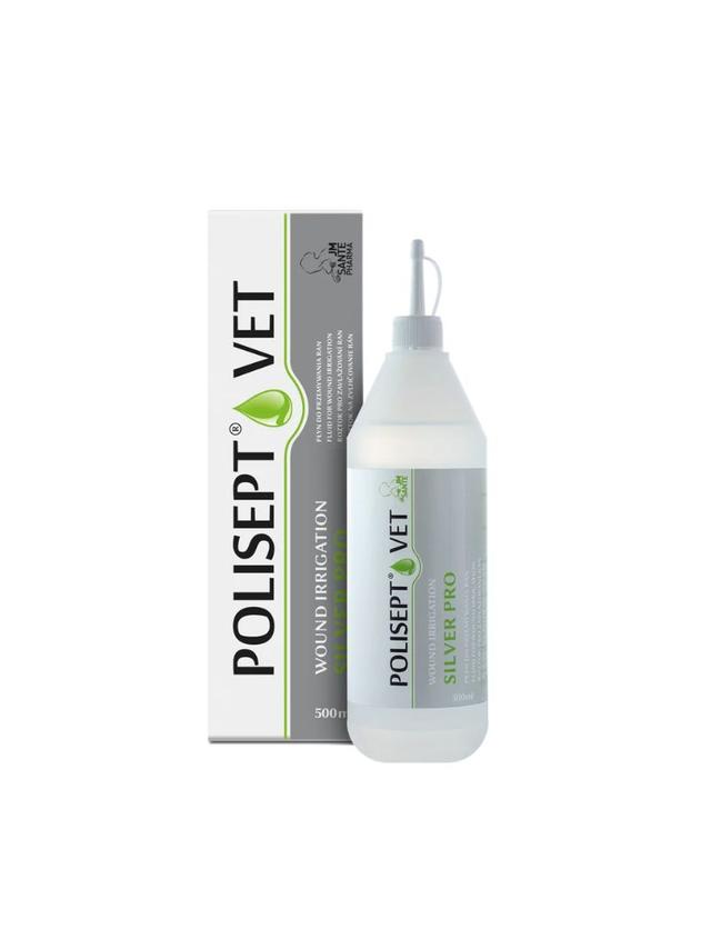 POLISEPT VET® WOUND IRRIGATION SILVER PRO – płyn do irygacji ran dla psa i kota 500 ml