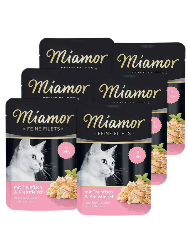 Miamor Feine Filets - mokra karma dla kota filety z tuńczyka z krabem 6x100g