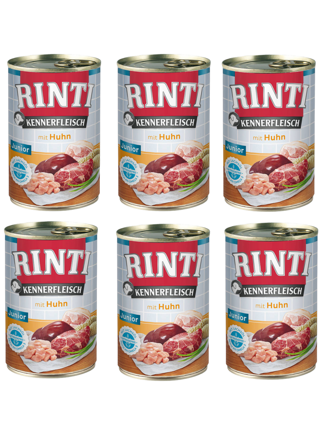 Rinti Kennerfleisch Junior Huhn karma mokra dla psa - kurczak 24x400g