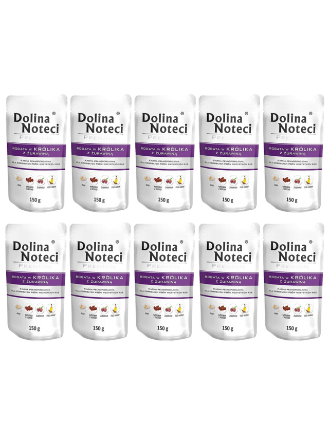 Dolina Noteci Premium Królik z żurawiną 10x150g