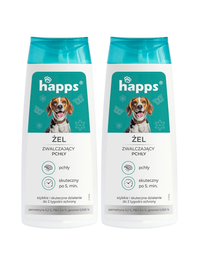 HAPPS - żel zwalczający pchły 150ml (2 opakowania)