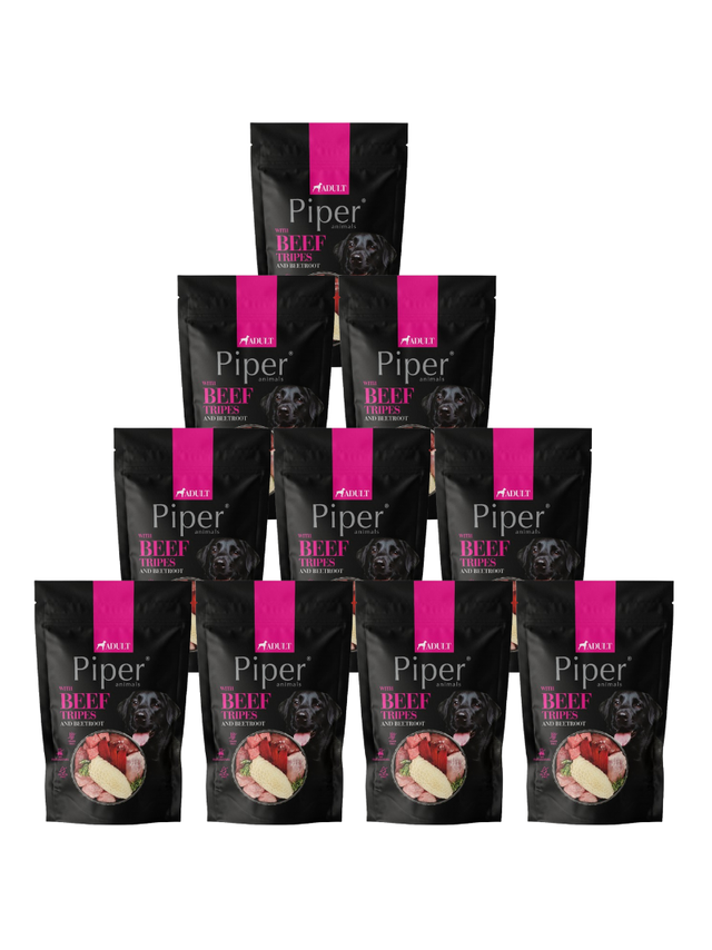 DOLINA NOTECI Piper dla psa z żołądkami wołowymi i burakiem 10x500g