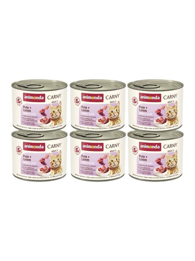 ANIMONDA Cat Carny Adult smak: indyk, jagnięcina 6x200g