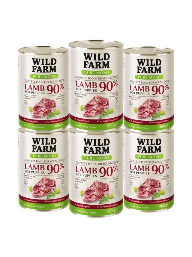 WILD FARM PURE MONO Lamb Puppy 6x400g monoproteinowa karma dla psa