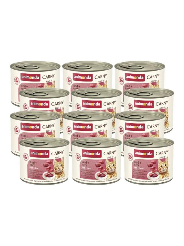 ANIMONDA Cat Carny Adult smak: wołowina i serca 12 x 200g