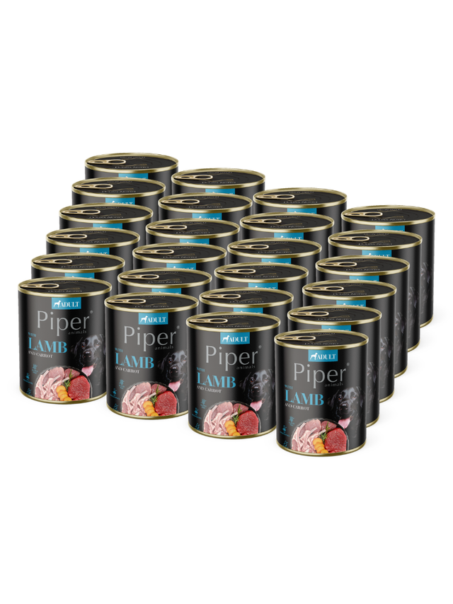 DOLINA NOTECI Piper dla psa jagnięcina z marchewką 24x800g