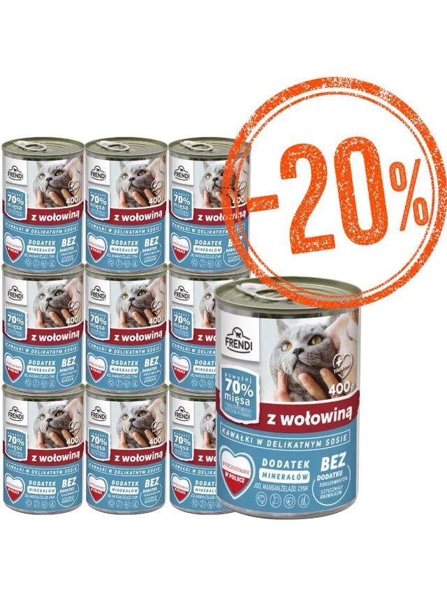 Frendi kawałki w delikatnym sosie z wołowiną 10x400g
