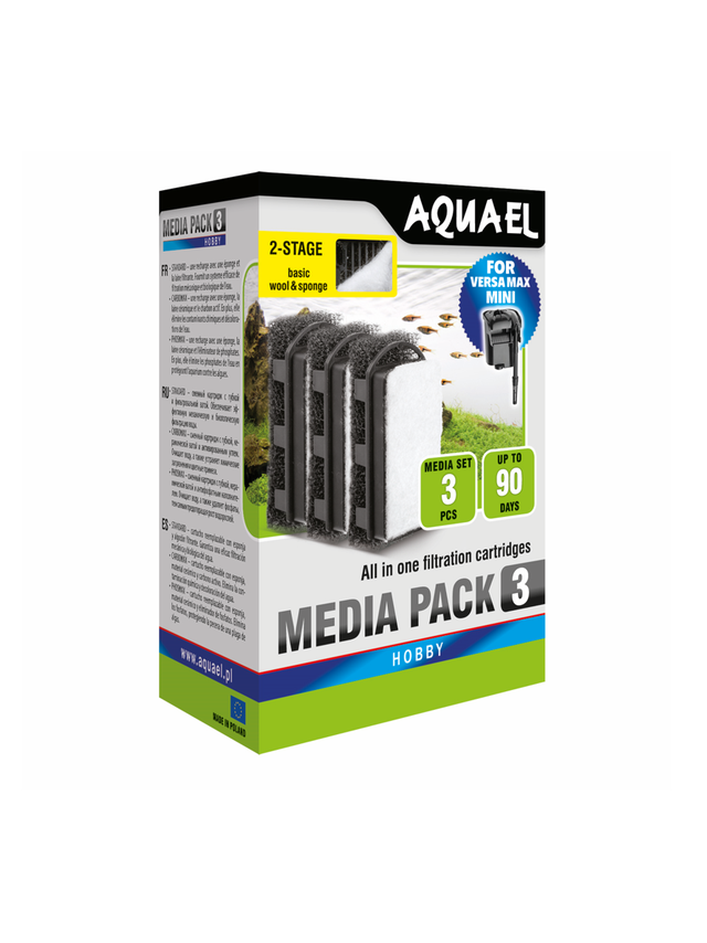 AQUAEL Wkład filtracyjny gąbkowy FZN Mini Standard 3 szt.