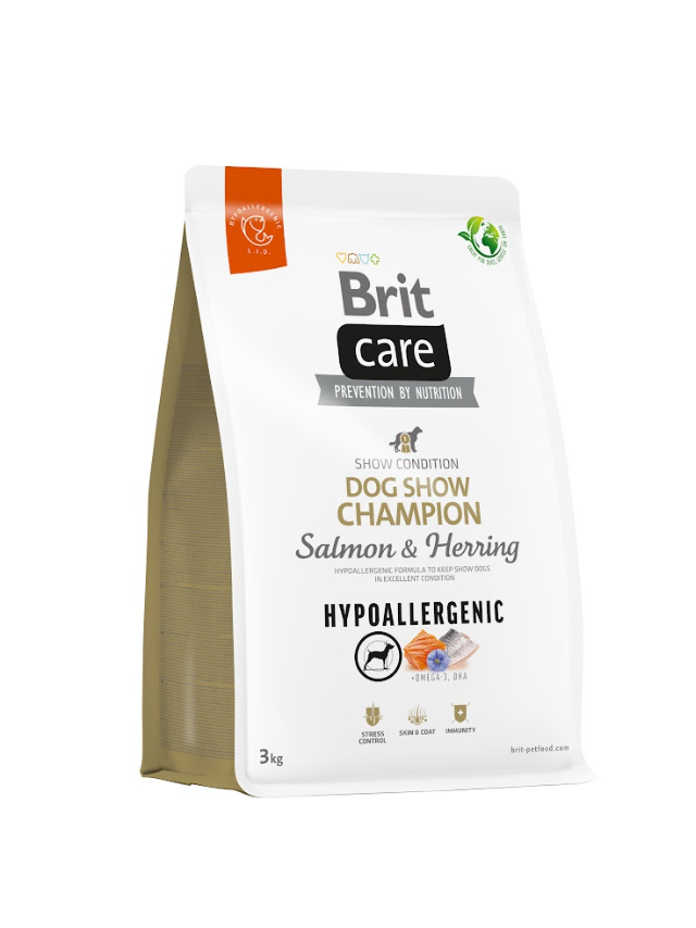 BRIT CARE Dog Hypoallergenic Dog Show Champion Salmon & Herring 3kg