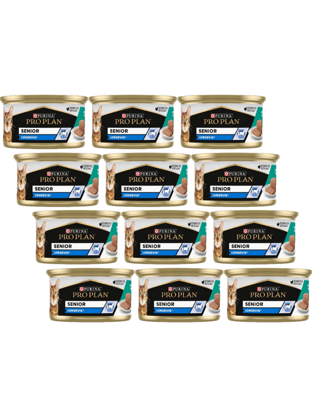 Purina Pro Plan Senior Longevis kotów mus z tuńczykiem 12x85 g
