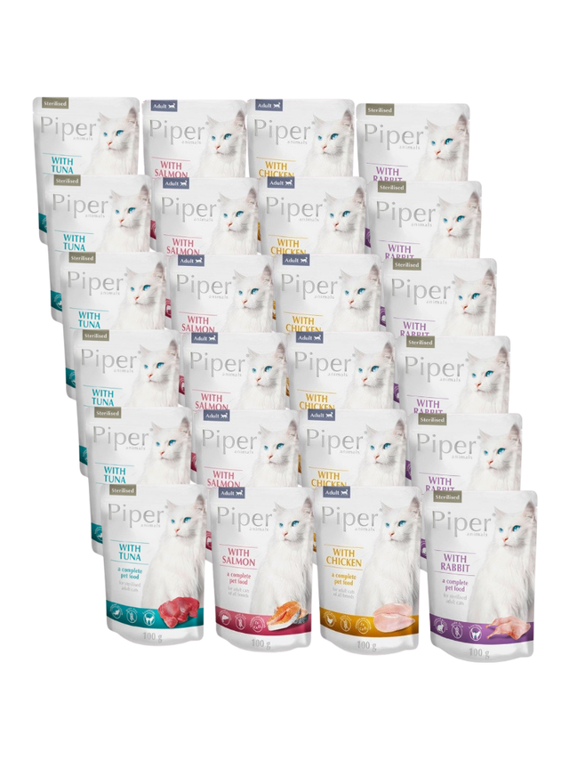DOLINA NOTECI Piper dla kota Mix Smaków 48x100g (saszetka)