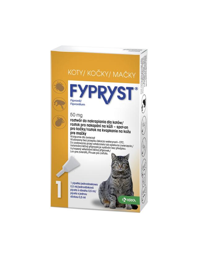 KRKA Fypryst Spot On Kot 50mg/0,5ml 1szt