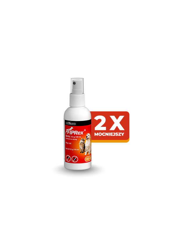 Fiprex Spray, 0,5 g/100 ml, roztwór na skórę dla psów i kotów