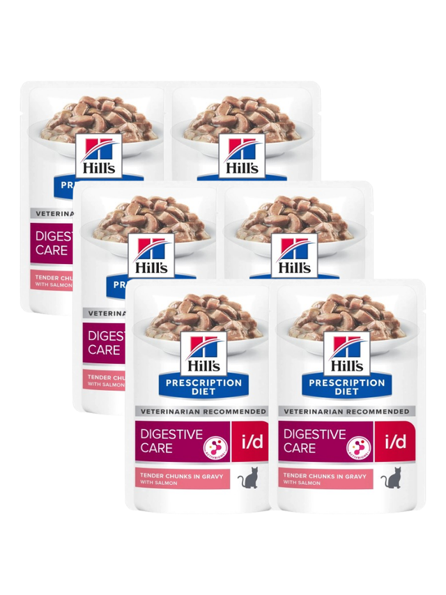 HILL'S PD Prescription Diet Feline i/d z łososiem 6 x 85g - saszetka