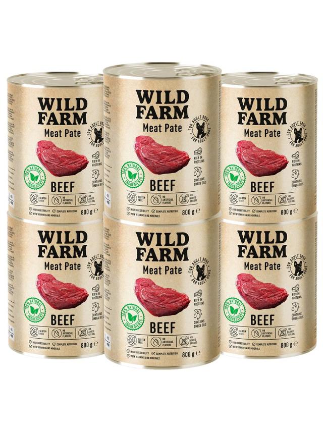WILD FARM Pate Beef 6x800g bezglutenowa karma dla psa