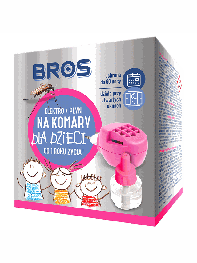 BROS - elektro+płyn na komary dla dzieci od 1 r.ż.