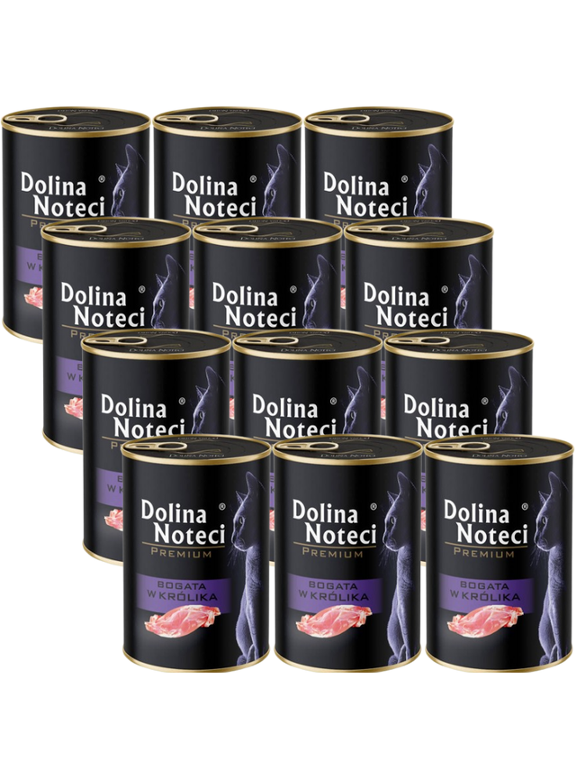 Dolina Noteci Premium dla kota bogata w królika 12x400g