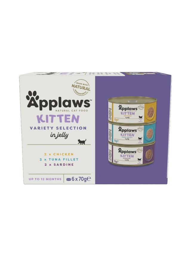 APPLAWS Cat Multipak mix smaków w galaretce dla kociąt 6x70g PUSZKA