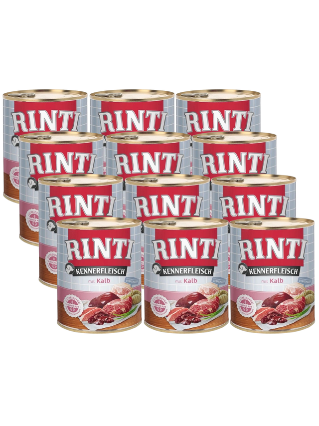 Rinti Kennerfleisch karma mokra dla psa - cielęcina 12x800g