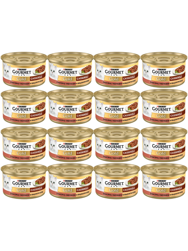 Purina Gourmet Gold kaczka/indyk w sosie 48x85g