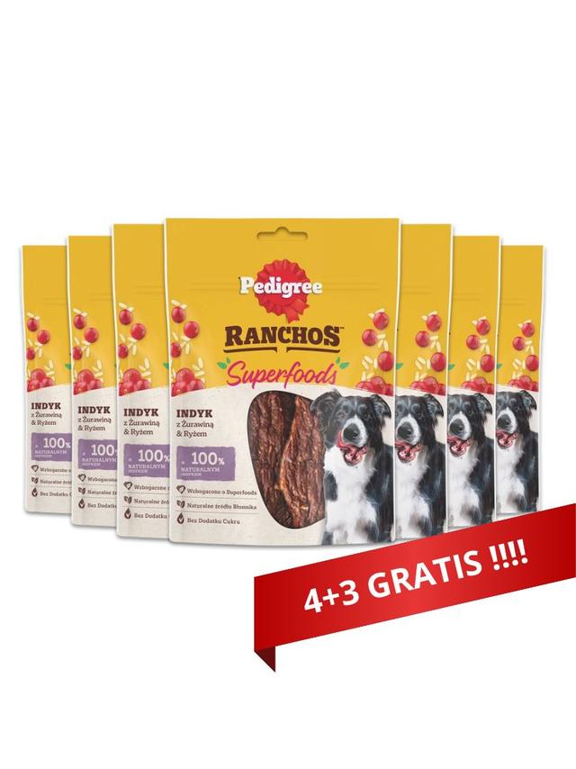 PEDIGREE® Ranchos™ Superfoods z indykiem 7x70g