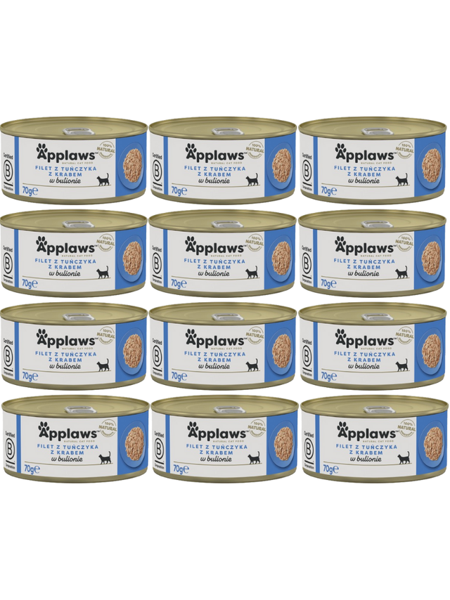 Applaws Cat Tuńczyk z krabem 12x70g PUSZKA