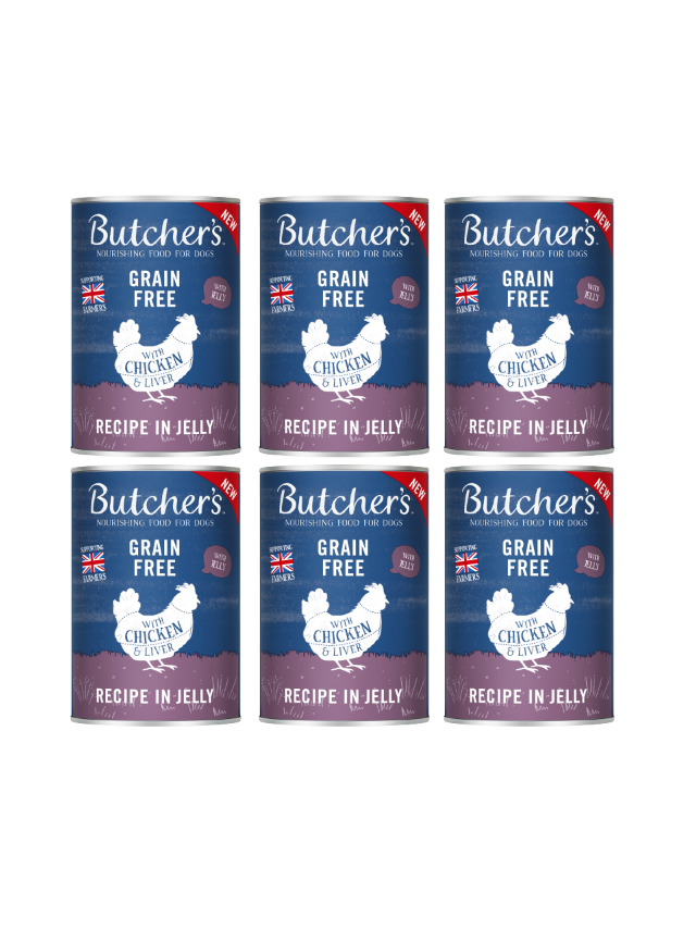 BUTCHER'S Original Recipe in Jelly, karma dla psa, kawałki z kurczakiem w galaretce 24x400g