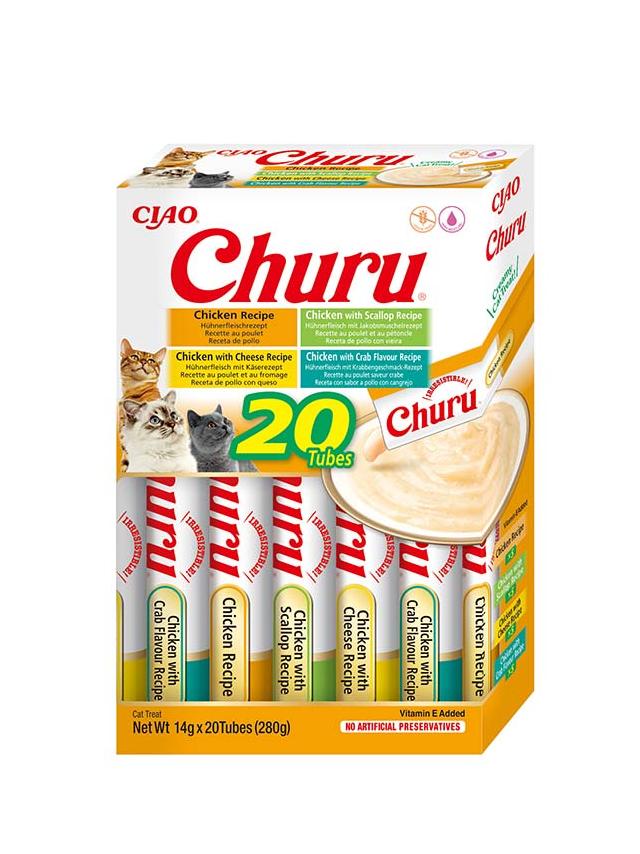 INABA  Churu dla kota - mix smaków z kurczakiem 20x14g