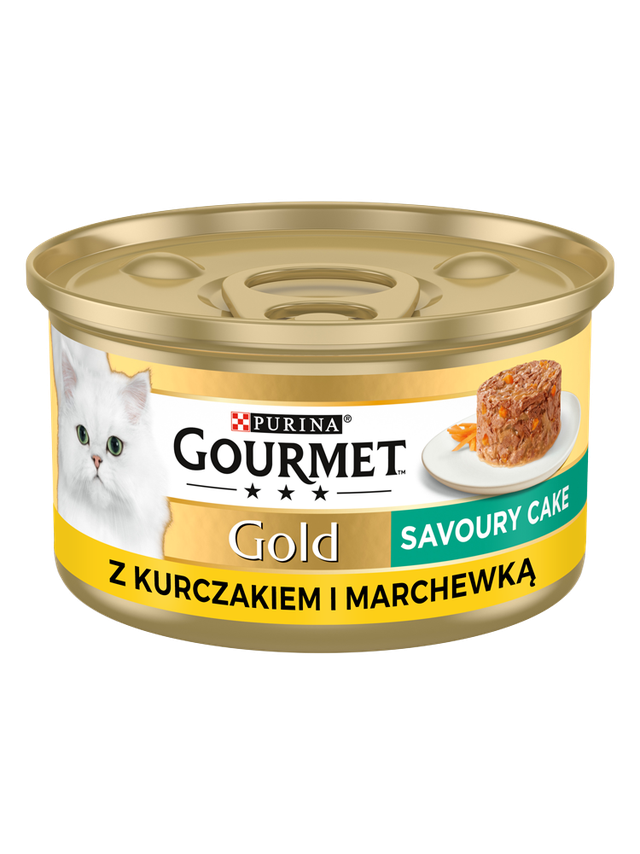 Purina Gourmet Gold Savoury Cake z kurczakiem i marchewką 85g