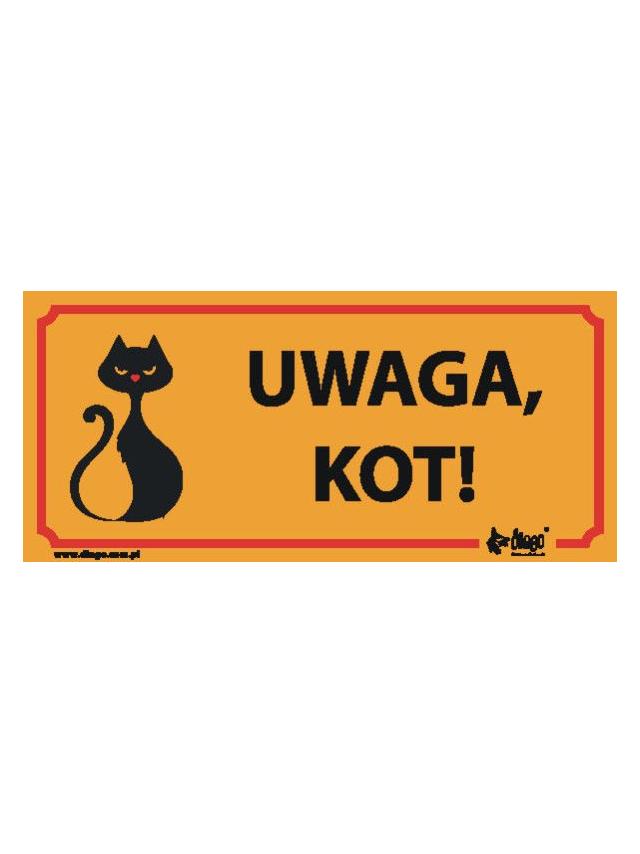 DINGO tabliczka ostrzegawcza "UWAGA KOT"