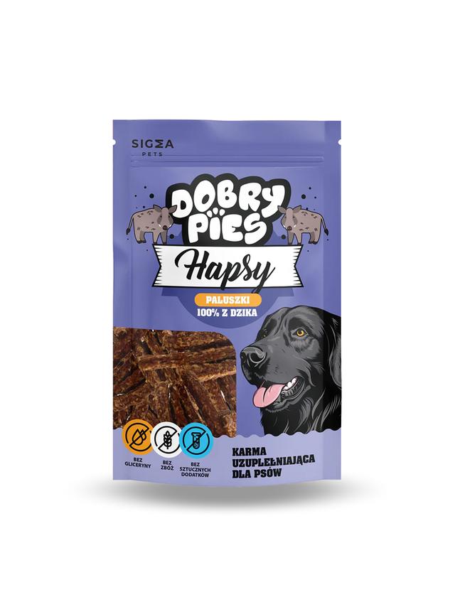 Dobry Pies Hapsy Paluszki 100% z Dzika 100g
