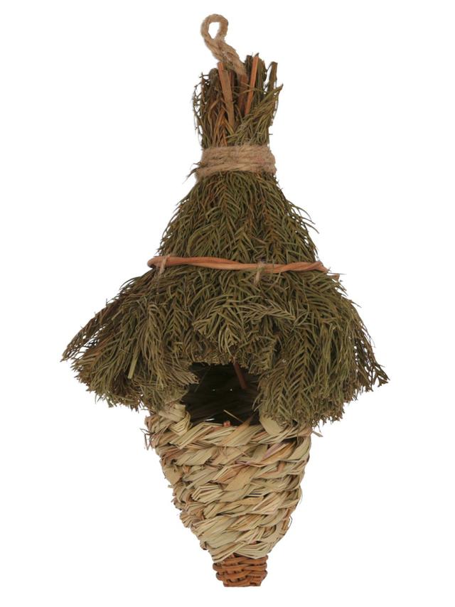 KERBL Wiszące gniazdo dla ptaków z trawy, 27 cm x Ø 12 cm