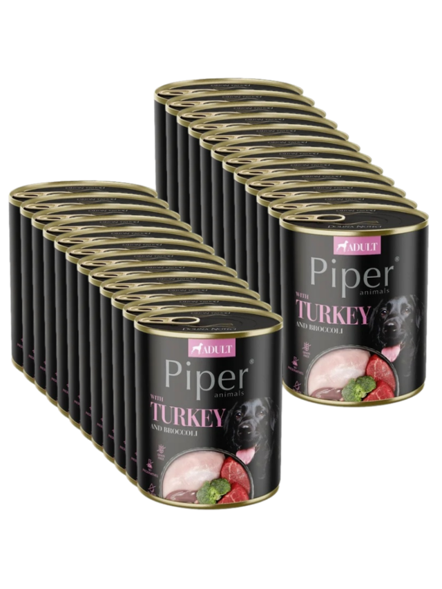 DOLINA NOTECI Piper dla psa z indykiem i brokułem 24x800g
