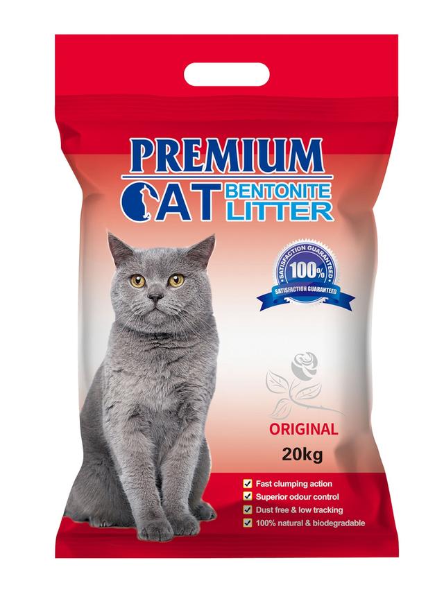 Premium Cat Żwirek Bentonitowy Zbrylający - Naturalny dla kota 20kg