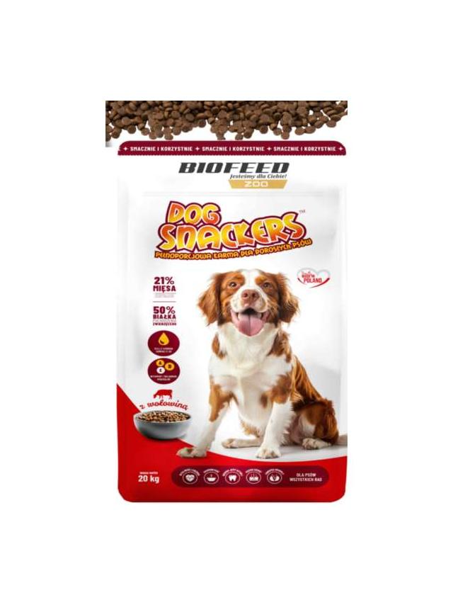 DOG SNACKERS ADULT Z WOŁOWINĄ 20 KG