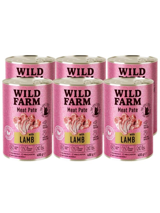 WILD FARM Pate with Lamb 6x400g - bezglutenowa karma dla kota