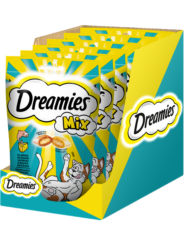 DREAMIES MIX 6x60g – przysmak dla kota, z serem i o smaku łososia