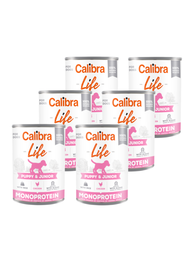 CALIBRA Dog Life Puppy & Junior Chicken 6x400g