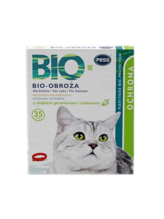 PESS Obroża biologiczna z olejkiem geraniowym 35cm