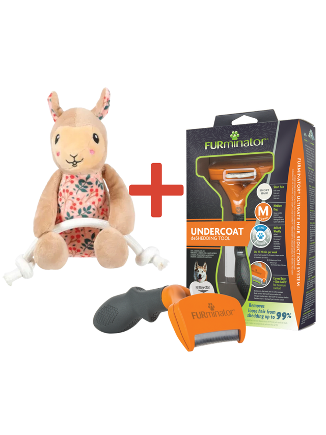 FURMINATOR dla psów krótkowłosych - Medium + Zabawka dla psa GRATIS !