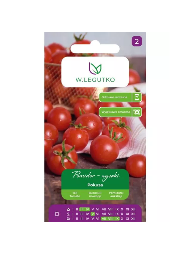 Pomidor gruntowy wysoki Pokusa - owoce typu"cherry", wczesna