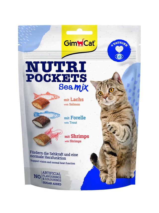 GIMCAT NUTRI POCKETS Sea Mix Tauryna 150g